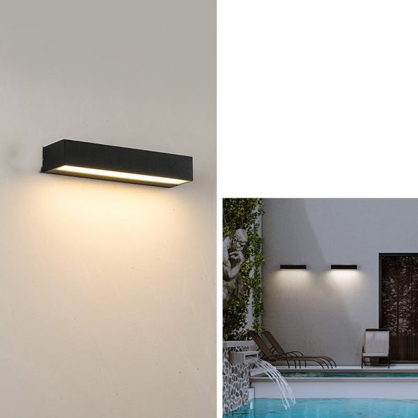 Modern Simplicity Aluminum Long Strip LED Waterproof Wall Sconce Lamp For Outdoor Patio - Image 12