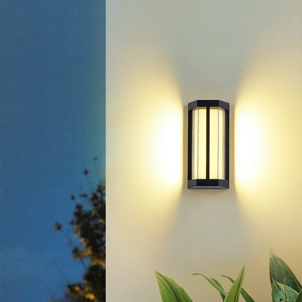 Contemporary Industrial Aluminum Acrylic LED Waterproof Outdoor Wall Sconce Lamp For Garden - Image 6