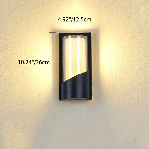 Contemporary Industrial Aluminum Acrylic LED Waterproof Outdoor Wall Sconce Lamp For Garden - Image 4