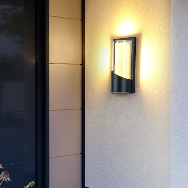 Contemporary Industrial Aluminum Acrylic LED Waterproof Outdoor Wall Sconce Lamp For Garden - Image 5