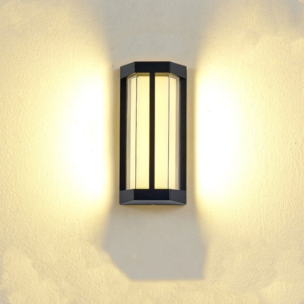 Contemporary Industrial Aluminum Acrylic LED Waterproof Outdoor Wall Sconce Lamp For Garden - Image 8