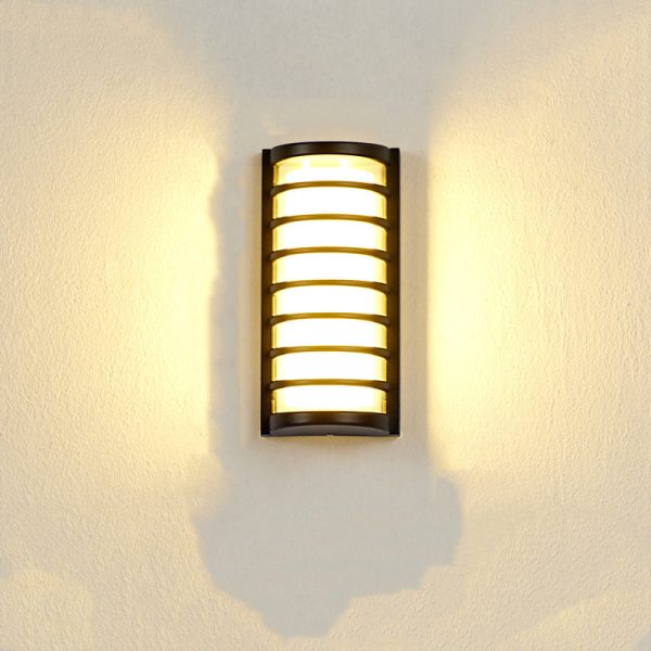 Contemporary Industrial Aluminum Acrylic LED Waterproof Outdoor Wall Sconce Lamp For Garden - Image 9