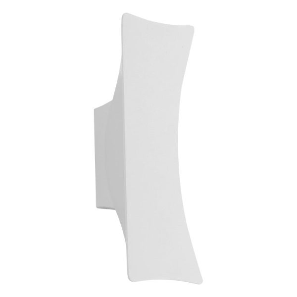 Modern Minimalist Curved Aluminum Up And Down Illuminated LED Waterproof Wall Sconce Lamp For Outdoor Patio - Image 16