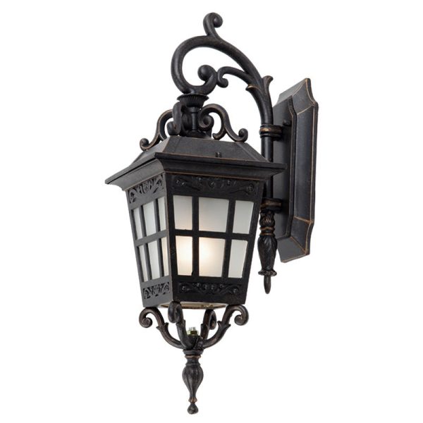 Contemporary Industrial Aluminum Frame Frosted Glass 1-Light Outdoor Waterproof Wall Sconce Lamp For Outdoor Patio - Image 7