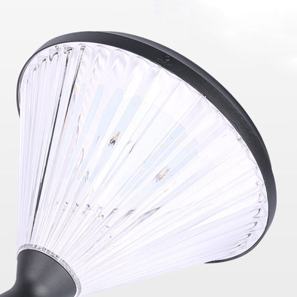 Modern Simplicity Conical Aluminum PC LED Solar Waterproof Wall Sconce Lamp For Outdoor Patio - Image 6