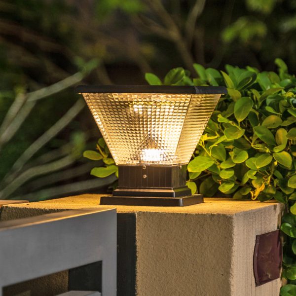 Contemporary Industrial Aluminum Acrylic Round Waterproof LED Outdoor Post Light For Garden - Image 8