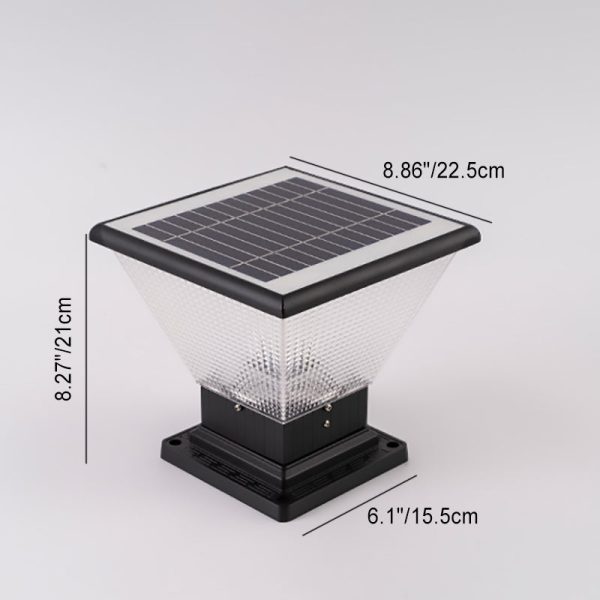 Contemporary Industrial Aluminum Acrylic Round Waterproof LED Outdoor Post Light For Garden - Image 4