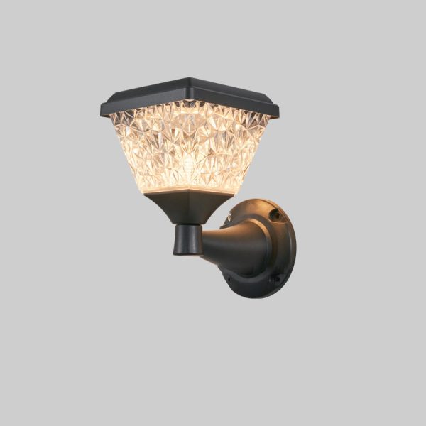 Contemporary Simplicity Solar Square PC Shade LED Outdoor Waterproof Wall Sconce Lamp For Garden - Image 14