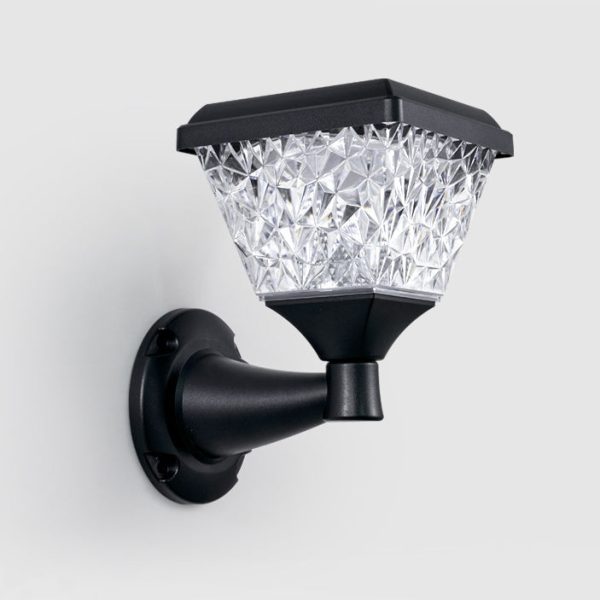 Contemporary Simplicity Solar Square PC Shade LED Outdoor Waterproof Wall Sconce Lamp For Garden - Image 18