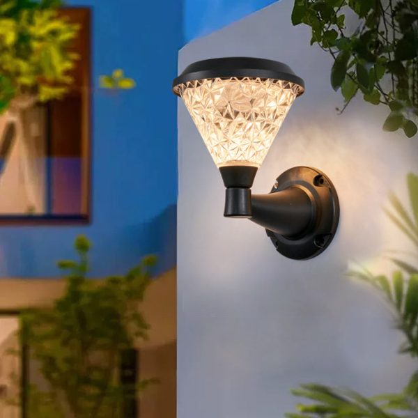 Contemporary Simplicity Solar Square PC Shade LED Outdoor Waterproof Wall Sconce Lamp For Garden - Image 12