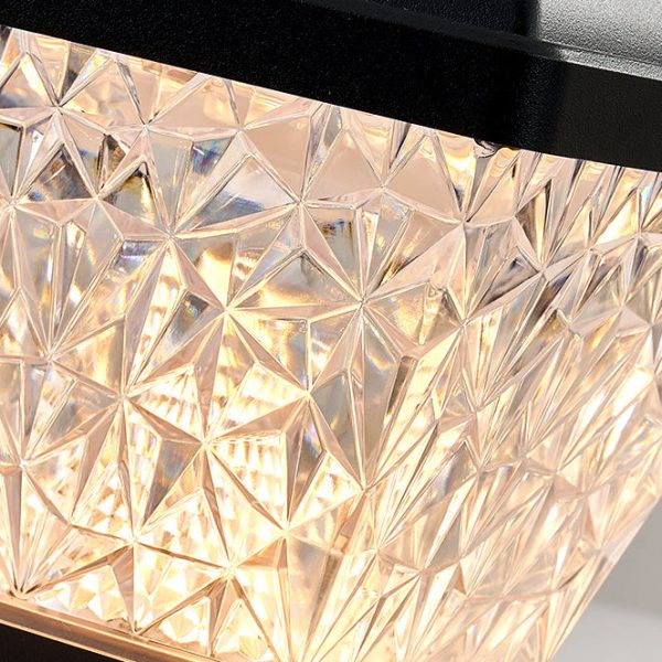 Contemporary Simplicity Solar Square PC Shade LED Outdoor Waterproof Wall Sconce Lamp For Garden - Image 5