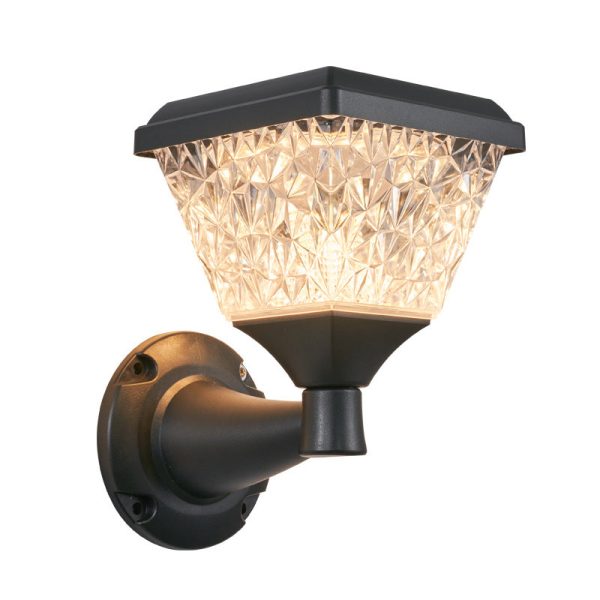 Contemporary Simplicity Solar Square PC Shade LED Outdoor Waterproof Wall Sconce Lamp For Garden - Image 22
