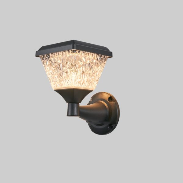 Contemporary Simplicity Solar Square PC Shade LED Outdoor Waterproof Wall Sconce Lamp For Garden - Image 15