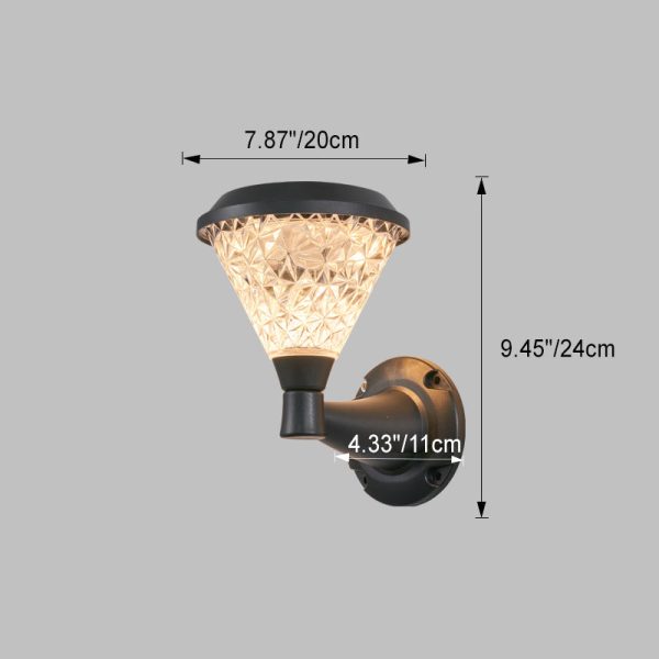 Contemporary Simplicity Solar Square PC Shade LED Outdoor Waterproof Wall Sconce Lamp For Garden - Image 4
