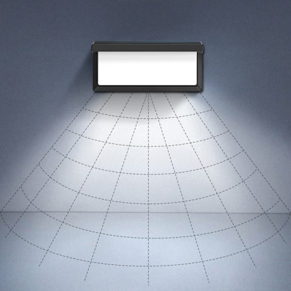 Contemporary Simplicity Rectangular Waterproof Solar Human Body Induction LED Outdoor Wall Sconce Lamp For Garden - Image 7