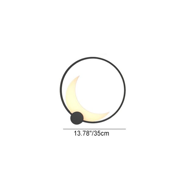 Contemporary Simplicity Geometric Circle Ring Stainless Steel Acrylic LED Solar Outdoor Wall Sconce Lamp For Garden - Image 4
