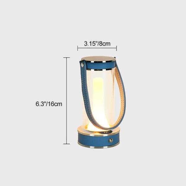 Modern Simplicity Waterproof Aluminum Cylinder Leather Portable LED Outdoor Camping Light For Garden - Image 4