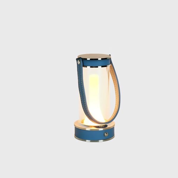 Modern Simplicity Waterproof Aluminum Cylinder Leather Portable LED Outdoor Camping Light For Garden - Image 17