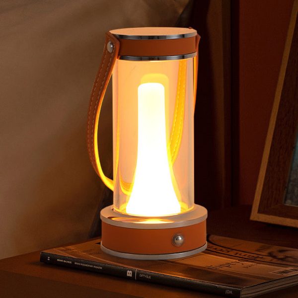 Modern Simplicity Waterproof Aluminum Cylinder Leather Portable LED Outdoor Camping Light For Garden - Image 13