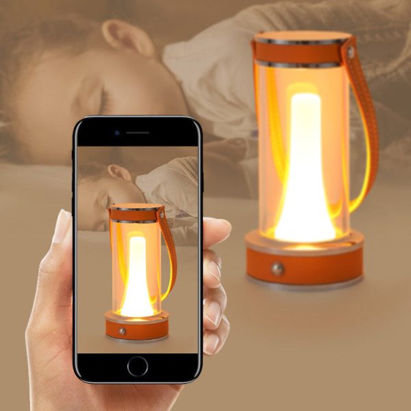 Modern Simplicity Waterproof Aluminum Cylinder Leather Portable LED Outdoor Camping Light For Garden - Image 12