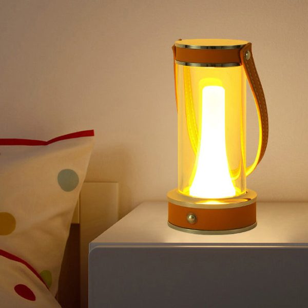 Modern Simplicity Waterproof Aluminum Cylinder Leather Portable LED Outdoor Camping Light For Garden - Image 11