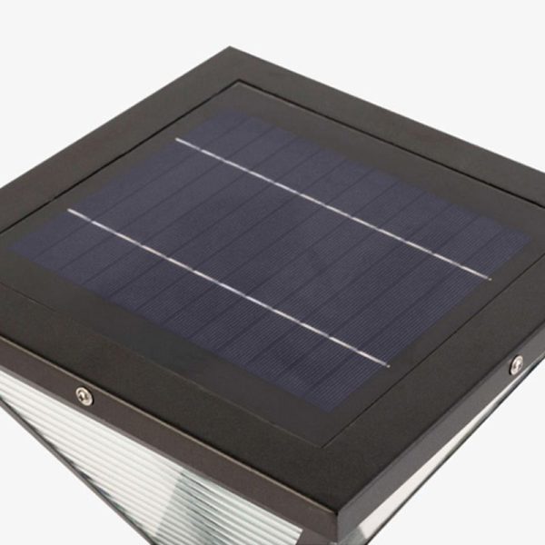 Modern Minimalist Solar Waterproof Square Prismatic Stainless Steel Glass LED Outdoor Light For Patio - Image 12