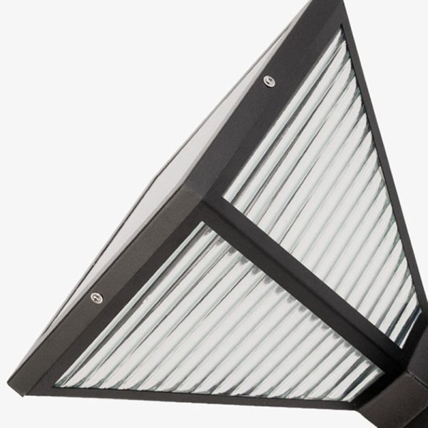 Modern Minimalist Solar Waterproof Square Prismatic Stainless Steel Glass LED Outdoor Light For Patio - Image 10