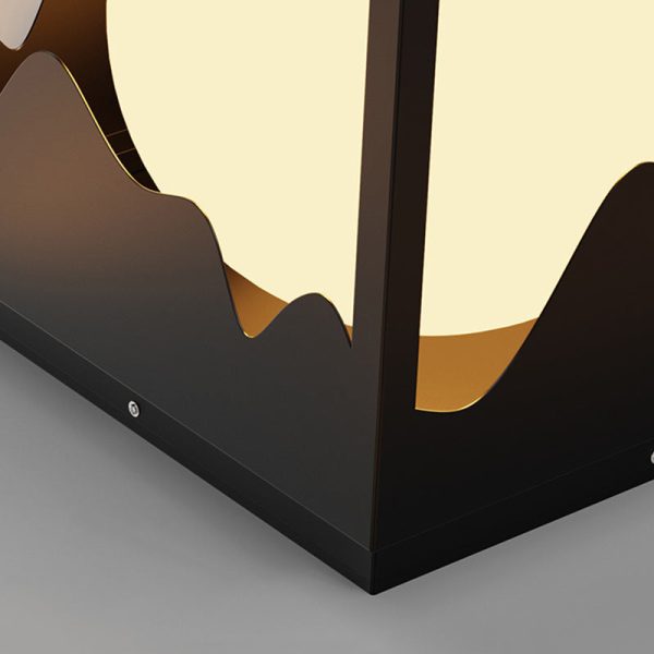 Modern Art Deco Solar Waterproof Square Orb PE Stainless Steel LED Outdoor Light For Outdoor - Image 10