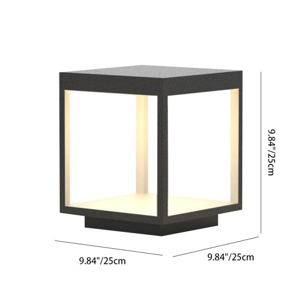 Modern Minimalist Waterproof Square Iron Acrylic LED Outdoor Light For Outdoor - Image 4