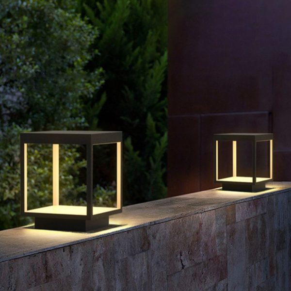 Modern Minimalist Waterproof Square Iron Acrylic LED Outdoor Light For Outdoor - Image 8