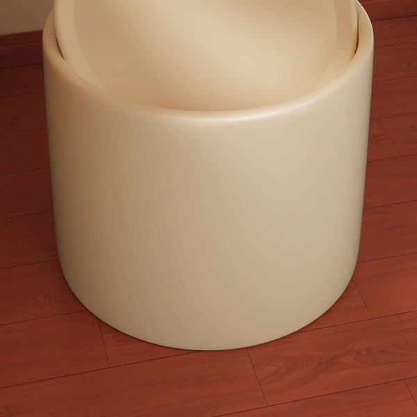 Modern Minimalist Cream Round Cylinder Iron Side Table 1-Storage For Living Room - Image 7