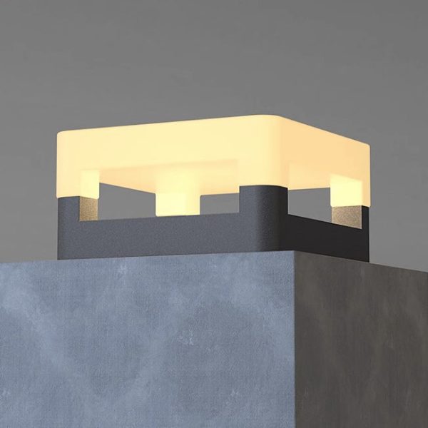 Modern Minimalist Square Waterproof PE Stainless Steel LED Outdoor Light For Garden - Image 14