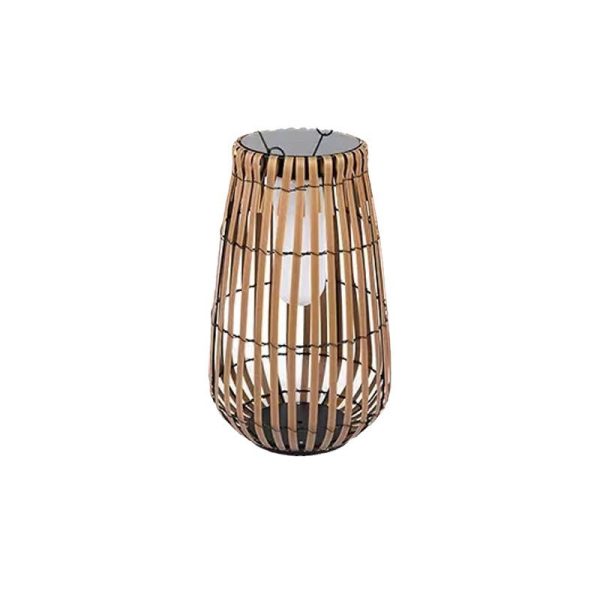 Traditional Chinese Tote Lantern Waterproof Rattan Iron LED Outdoor Light For Garden - Image 11
