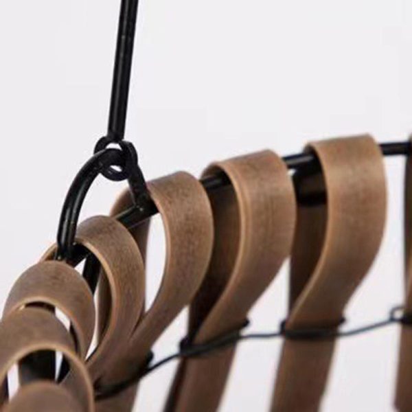 Traditional Chinese Tote Lantern Waterproof Rattan Iron LED Outdoor Light For Garden - Image 7