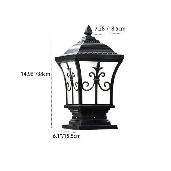Contemporary Scandinavian Square Column Glass Aluminum 1-Light Outdoor Light For Garden - Image 4