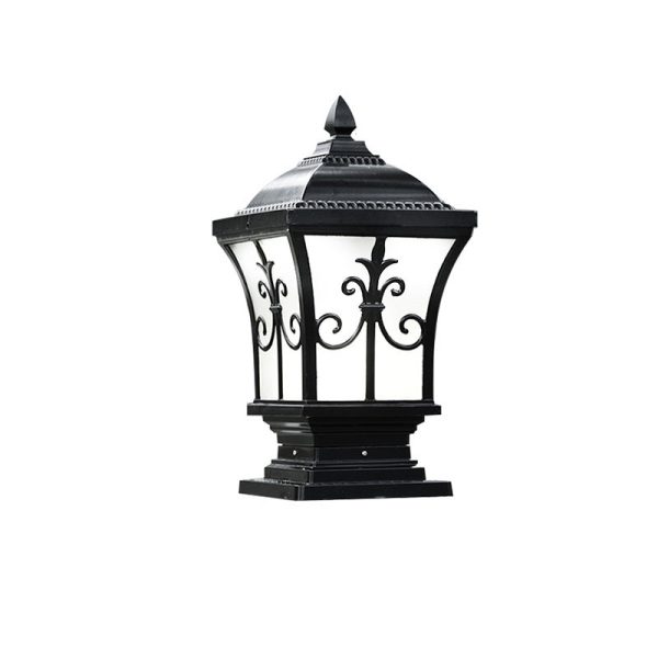 Contemporary Scandinavian Square Column Glass Aluminum 1-Light Outdoor Light For Garden - Image 3