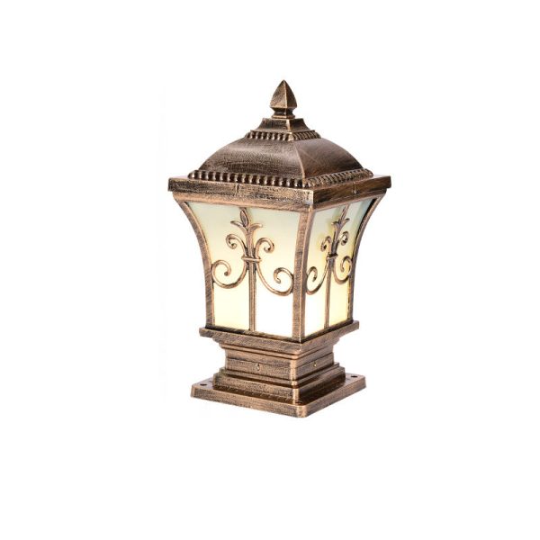 Contemporary Scandinavian Square Column Glass Aluminum 1-Light Outdoor Light For Garden - Image 8