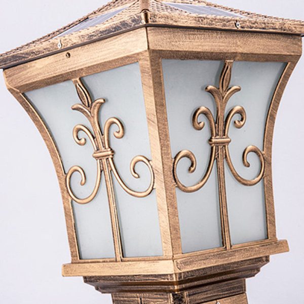 Contemporary Scandinavian Square Column Glass Aluminum 1-Light Outdoor Light For Garden - Image 7