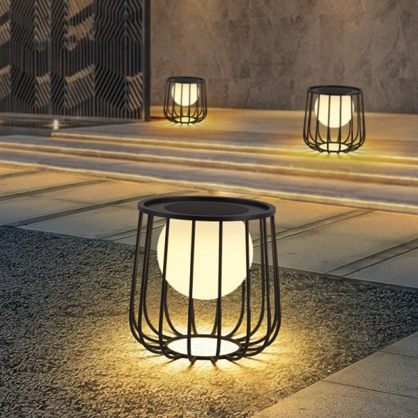 Modern Simplicity Openwork Round Orb Solar PE Stainless Steel LED Outdoor Landscape For Outdoor Patio - Image 12