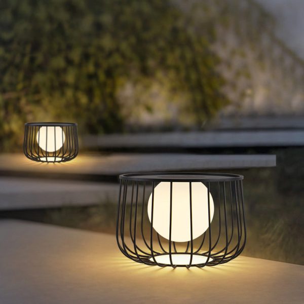 Modern Simplicity Openwork Round Orb Solar PE Stainless Steel LED Outdoor Landscape For Outdoor Patio - Image 14