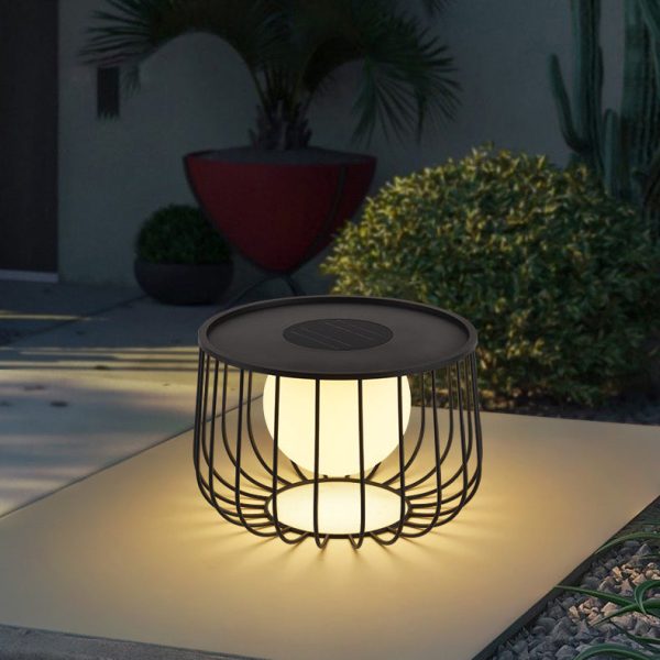 Modern Simplicity Openwork Round Orb Solar PE Stainless Steel LED Outdoor Landscape For Outdoor Patio - Image 9