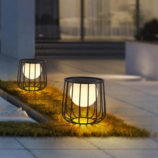 Modern Simplicity Openwork Round Orb Solar PE Stainless Steel LED Outdoor Landscape For Outdoor Patio - Image 11