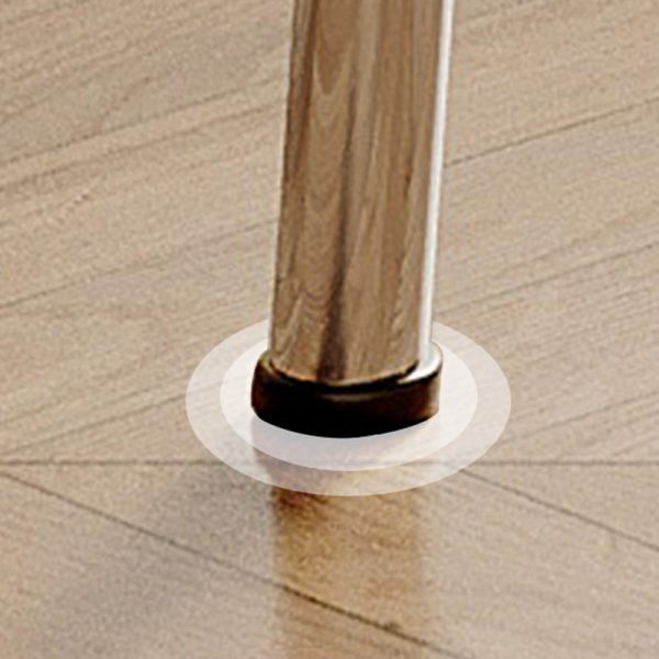 Modern Minimalist Round Curved Column Leather Metal Dining Chair Backrest For Dining Room - Image 8