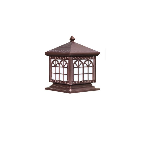 Traditional Chinese Solar Waterproof Aluminum Acrylic Glass Cylinder Lantern LED Landscape Lighting Outdoor Light For Garden - Image 17