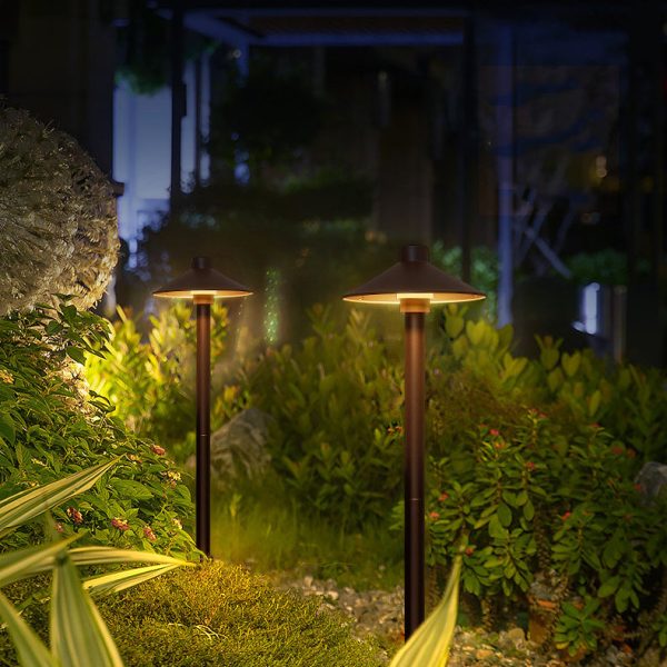 Modern Simplicity Waterproof Aluminum PC Umbrella Conic LED Landscape Lighting Outdoor Light For Garden - Image 2