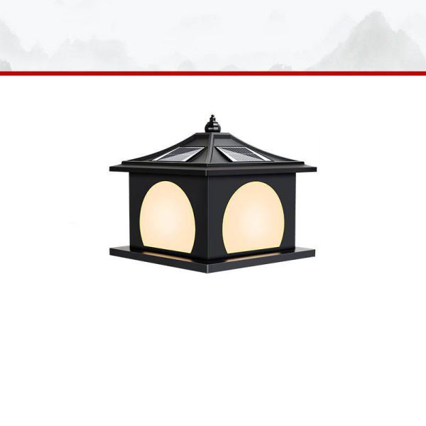 Traditional Chinese Solar Waterproof Iron ABS PC Pointed Square Landscape LED Landscape Lighting Outdoor Light For Garden - Image 12
