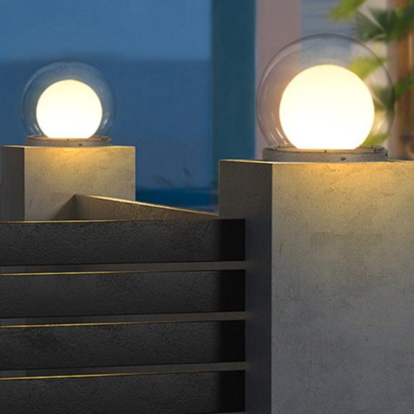 Modern Simplicity Solar Waterproof Stainless Steel PE PMMA Ball Moon 1-Light Outdoor Light For Garden - Image 13