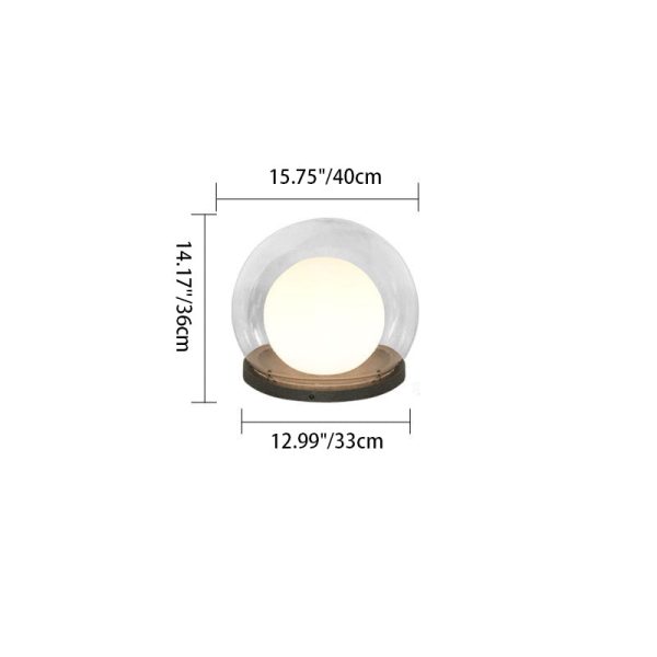 Modern Simplicity Solar Waterproof Stainless Steel PE PMMA Ball Moon 1-Light Outdoor Light For Garden - Image 8