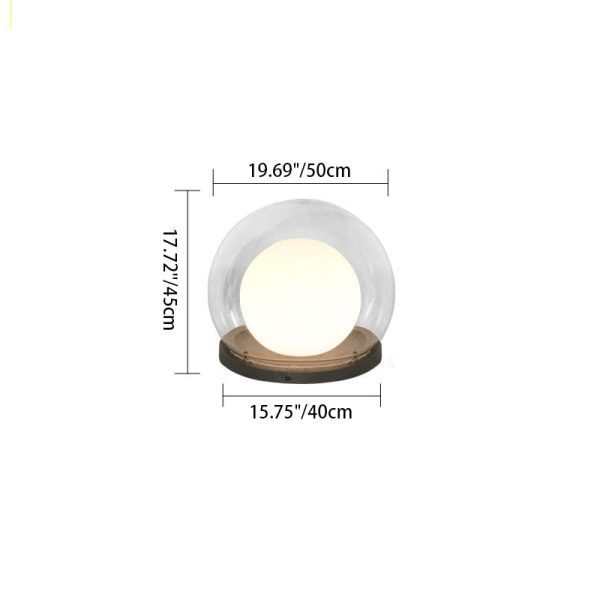 Modern Simplicity Solar Waterproof Stainless Steel PE PMMA Ball Moon 1-Light Outdoor Light For Garden - Image 9