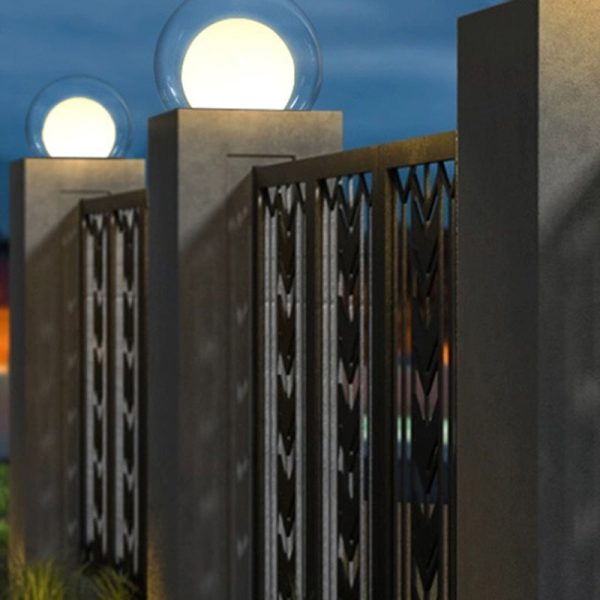 Modern Simplicity Solar Waterproof Stainless Steel PE PMMA Ball Moon 1-Light Outdoor Light For Garden - Image 15